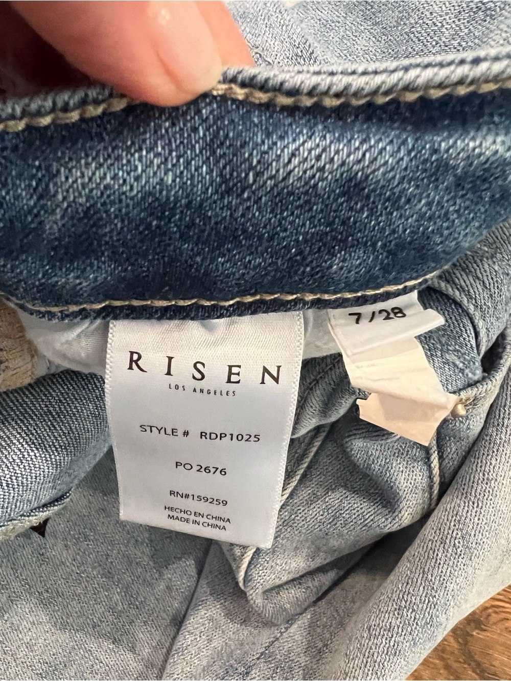 Risen Lighter Days Cropped Light Blue Women’s Ankle Jeans - Sz 28/7 - Picture 7 of 10